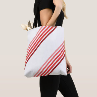 Sac fourre-tout (ao) - Nuances de rouge en bandes