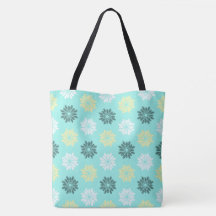 Sac fourre-tout Aqua Fleurs de Seahorse