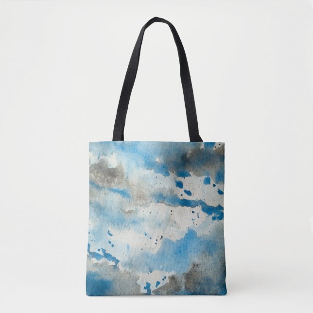 sac fourre-tout aquarelle abstraite (Devant)