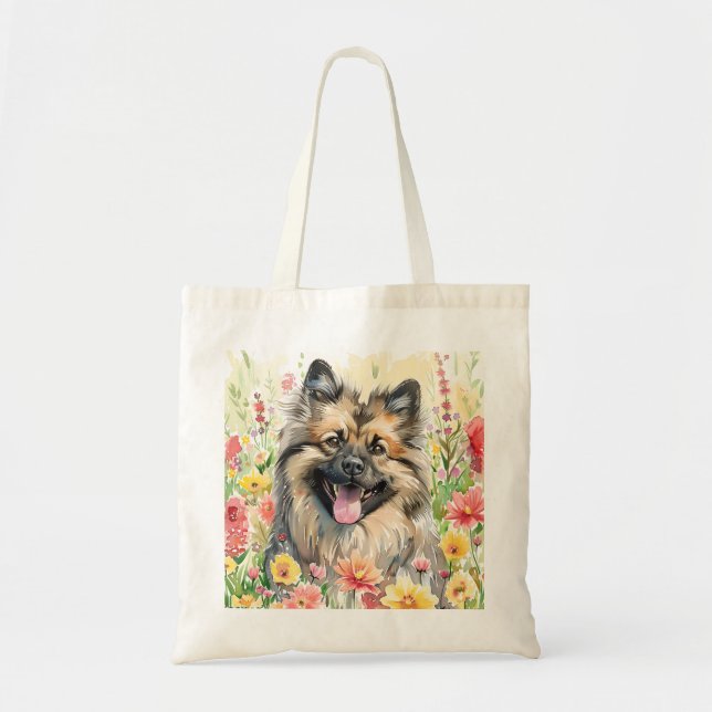 Sac fourre-tout aquarelle Keeshond (Devant)