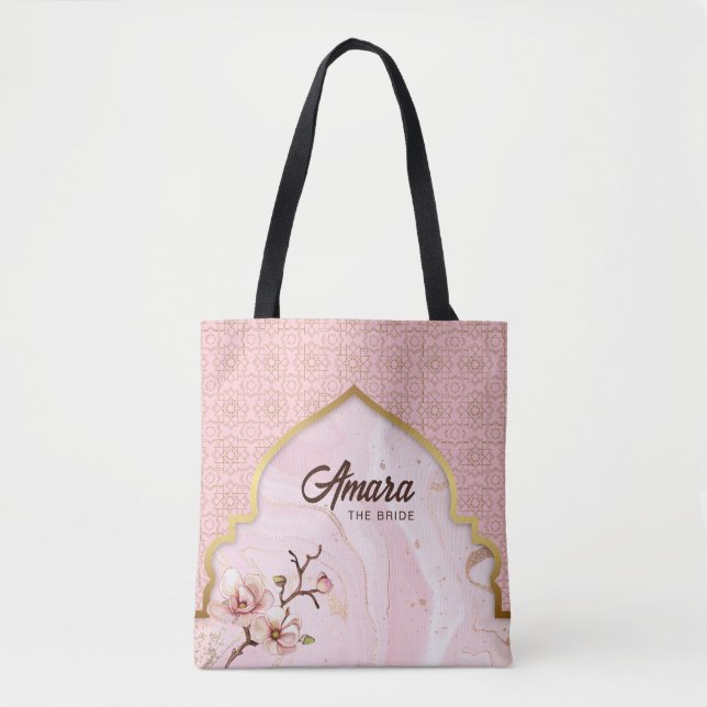 Sac fourre-tout Arabesque Bride – Arche rose blush (Devant)
