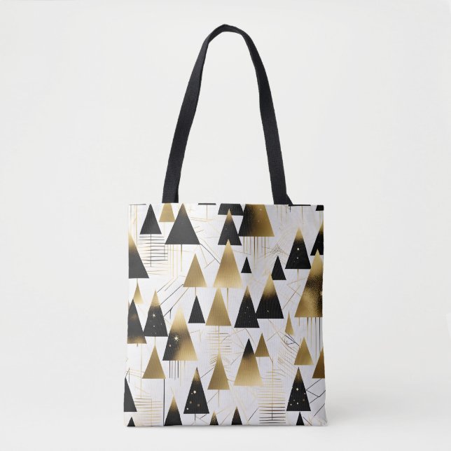 sac fourre-tout arbres de noël art déco (Devant)