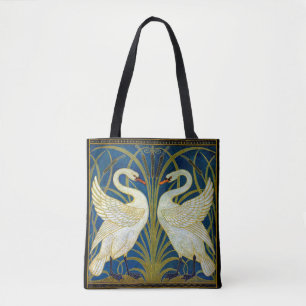 Sac fourre-tout Art déco de deux cygnes