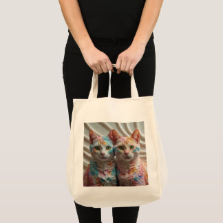 Sac fourre-tout artistique pour chat - Peint avec