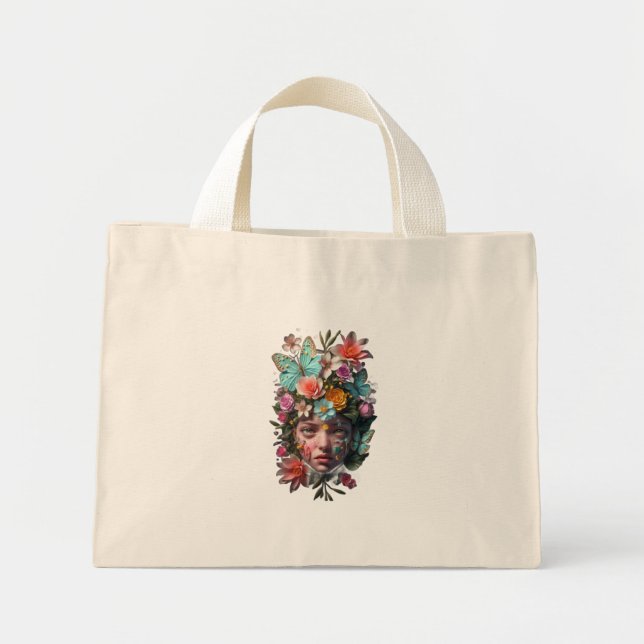 Sac fourre-tout artistique Rêve papillon floral (Devant)