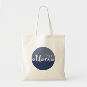 Sac fourre-tout Atlanta bleu marine lettré à l