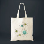 Sac fourre-tout atomique iconique à Starbursts<br><div class="desc">Ce motif atomique iconique de sac fourre-tout à Starbursts comporte les starbursts atomiques iconiques. C'est exact ! La vieille école, arrière - plan crème avec des taches d'or est le contexte parfait pour la turquoise vibrante, le céleri calmant, et les cercles colorés de vert kitschy de poire. Les taches de...</div>