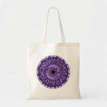 Sac fourre-tout au design mandala violet