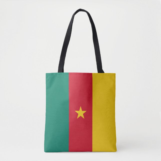 Sac fourre-tout au drapeau patriotique du Cameroun (Devant)