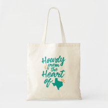 Sac fourre-tout au Texas allo, turquoise
