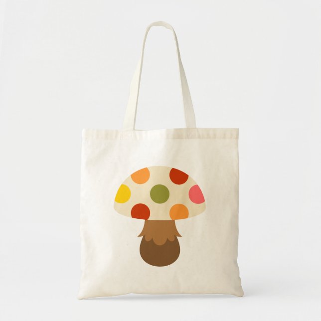 Sac fourre-tout aux champignons colorés (Devant)