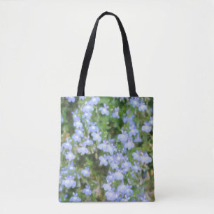Sac fourre-tout aux fleurs bleues
