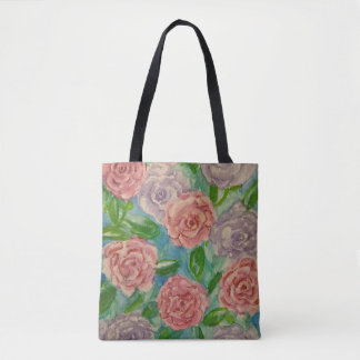 Sac fourre-tout aux fleurs pastel