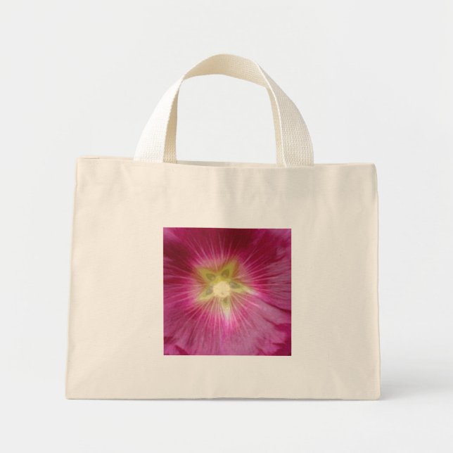Sac fourre-tout aux fleurs violettes de Hollyhock (Devant)