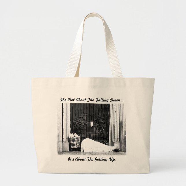 Sac fourre-tout avec citation inspirante. (Devant)