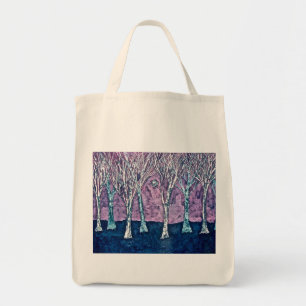 Sac fourre-tout avec des arbres en hiver