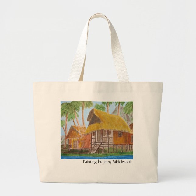 Sac fourre-tout avec des huttes d'herbe par Jerry (Devant)