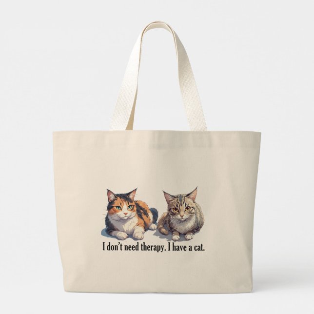 Sac fourre-tout Avec Drôle Chat Design Thème (Dos)