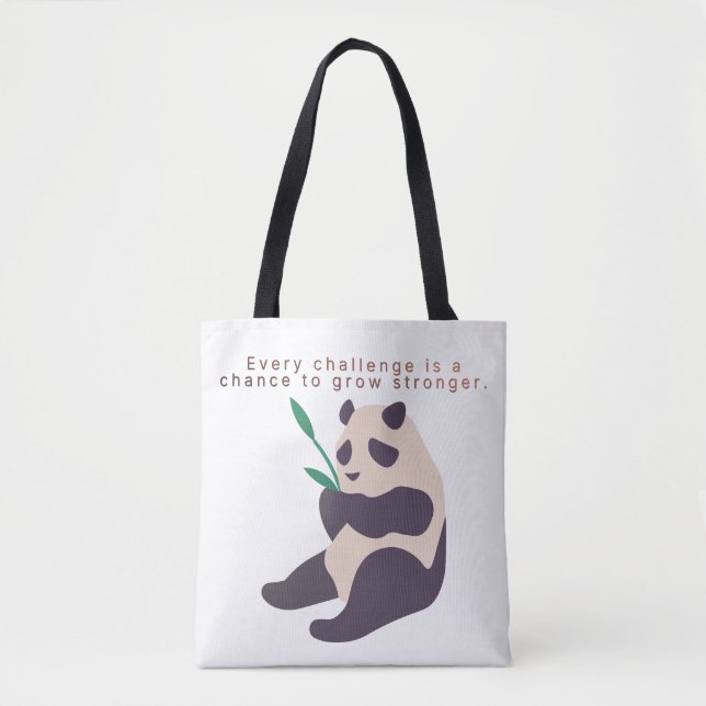 Sac fourre-tout avec illustration de panda inspira (Devant)