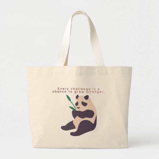 Sac fourre-tout avec illustration de panda inspira (Devant)