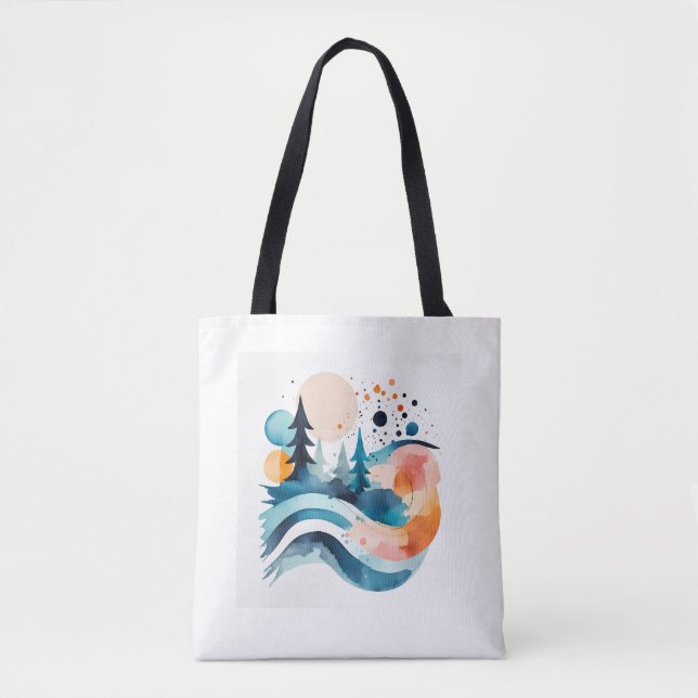 Sac fourre-tout avec image paysage (Devant)