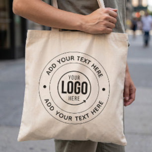 Sac fourre-tout avec logo personnalisé et texte –