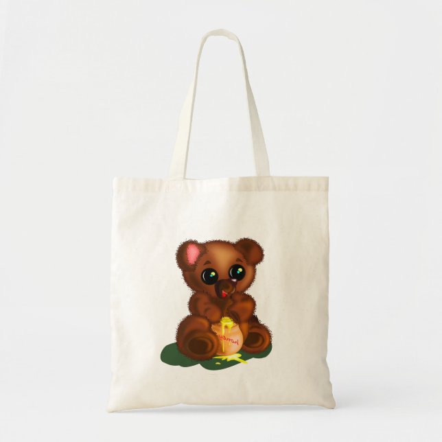 Sac fourre-tout avec Ours de Miel mignon - Peintur (Devant)