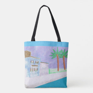 Sac fourre-tout avec scène caribéenne