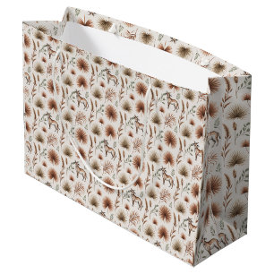 Sac fourre-tout avec un motif floral et de cheval