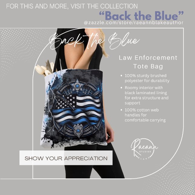 Sac fourre-tout "Back the Blue" pour les forces de (Créateur téléchargé)