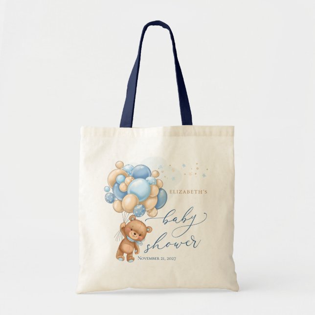 Sac fourre-tout Ballons Bleus Ours Teddy (Devant)