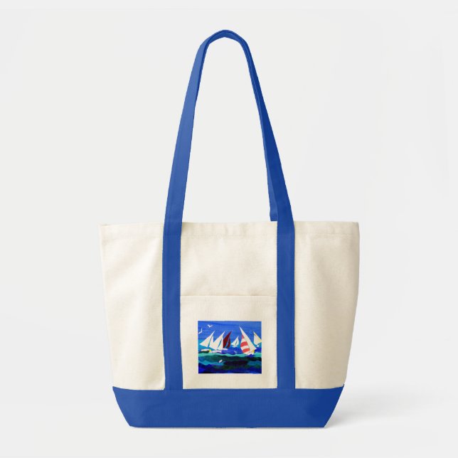 sac fourre-tout "Bateaux à voile" (Devant)