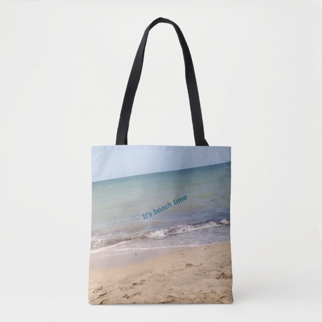 Sac fourre-tout Beach Vibes - "It's Beach Time" &  (Devant)