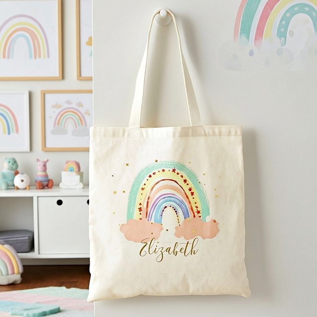 Sac fourre-tout bébé arc-en-ciel et étoiles (Créateur téléchargé)