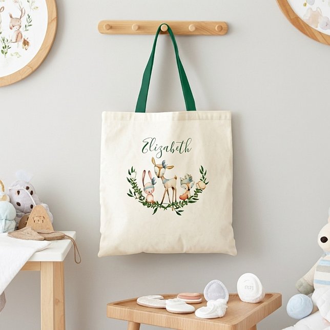 Sac fourre-tout bébé cerf aquarelle mignon (Créateur téléchargé)