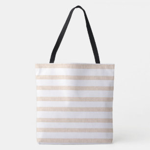 sac fourre-tout Beige et blanc