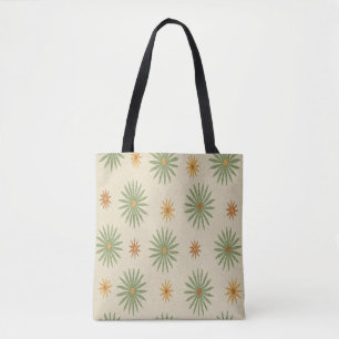 Sac fourre-tout Beige et Vert Boho Starburst
