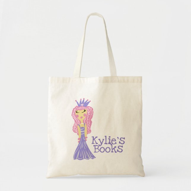Sac fourre-tout bibliothèque rose violet pour enfa (Devant)