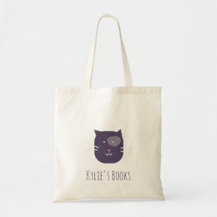 Sac fourre-tout bibliothèque violet pour chaton en
