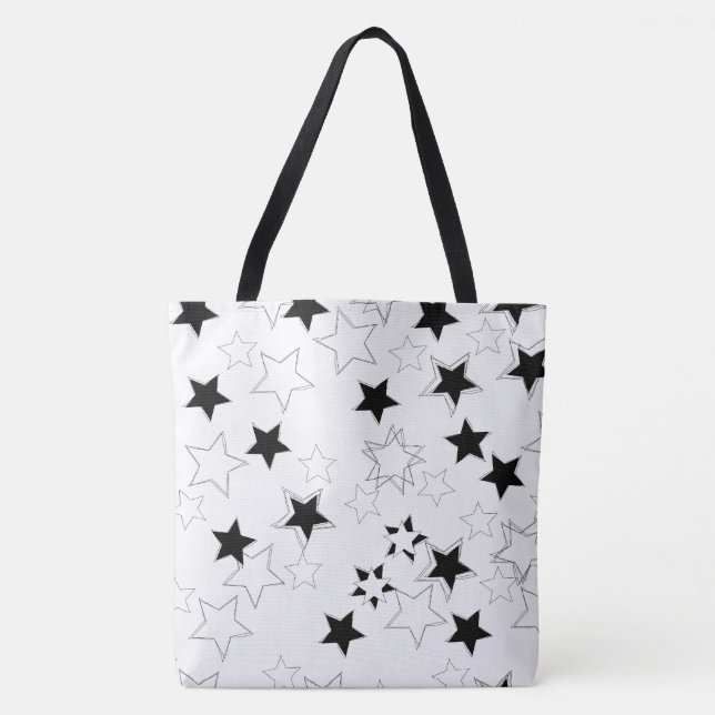 Sac fourre-tout Black & White Stars (Devant)