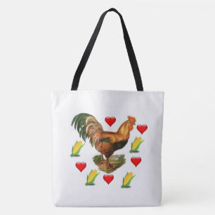 Sac fourre-tout blanc coq Corn