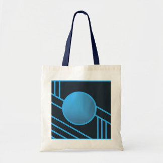 Sac fourre-tout bleu à cercle d'art déco