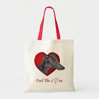 Sac fourre-tout bleu à chien de coeur d'amour de