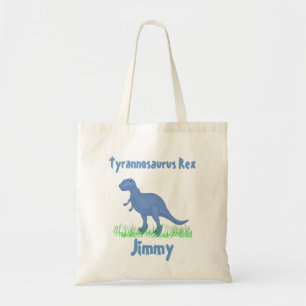 Sac fourre-tout bleu à dinosaure de bande dessin
