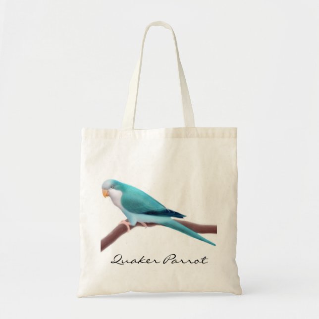 Sac fourre-tout bleu à perroquet de quaker (Devant)
