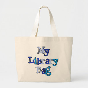 Sac fourre-tout bleu à sac de bibliothèque des