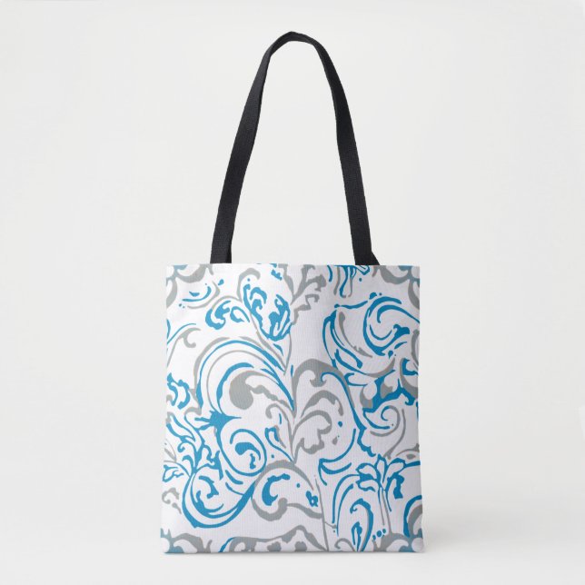Sac fourre-tout bleu abstrait (Devant)