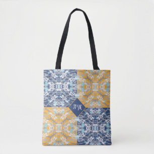 Sac fourre-tout bleu et jaune