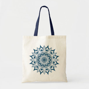 Sac fourre-tout bleu Floral Mandala