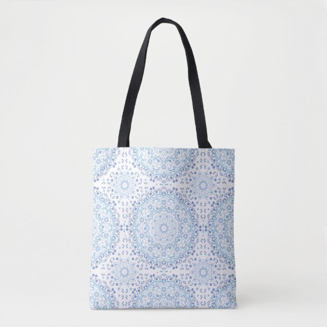 Sac fourre-tout bleu Mandala (Devant)
